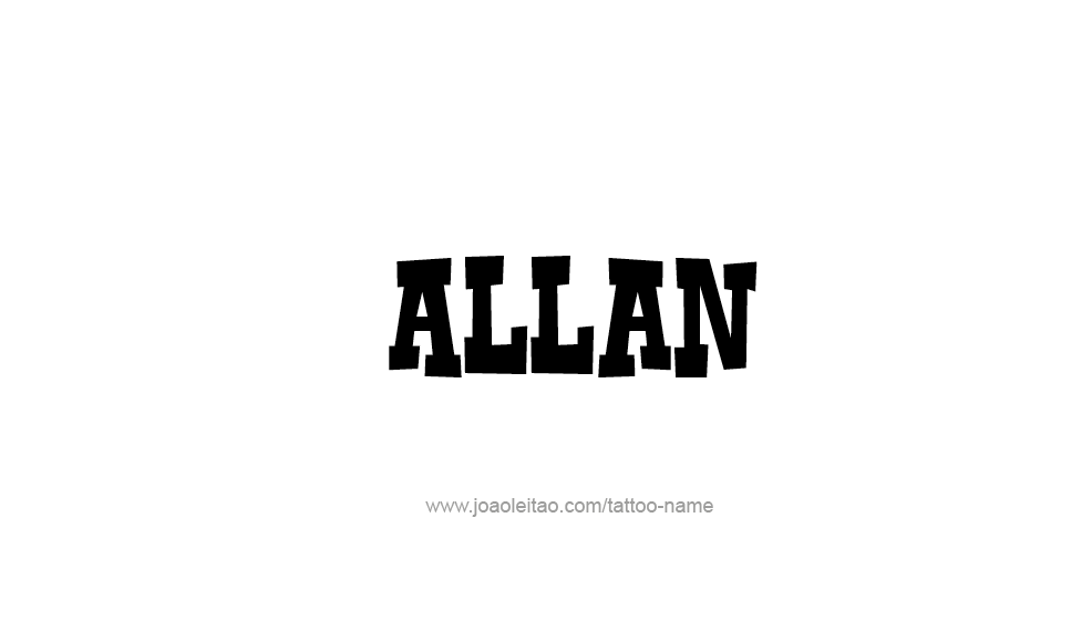 Tattoo Design  Name Allan   