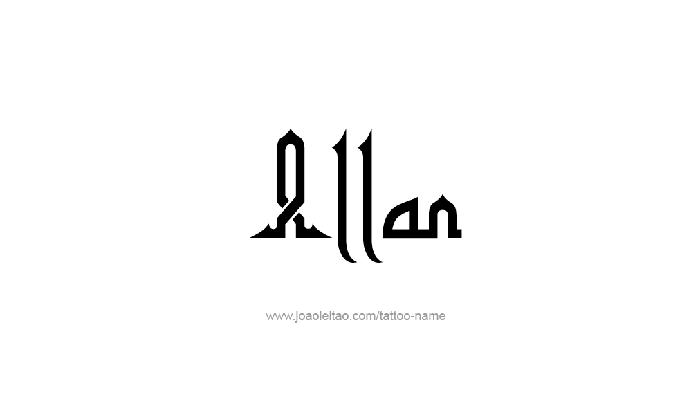 Tattoo Design  Name Allan   