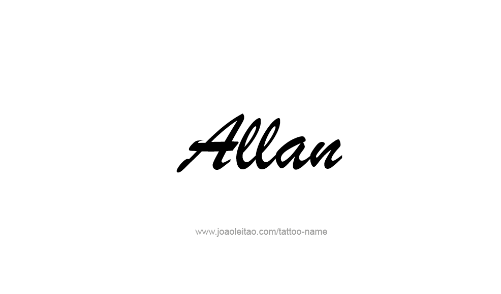 Tattoo Design  Name Allan   