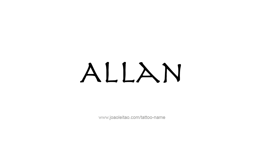 Tattoo Design  Name Allan   