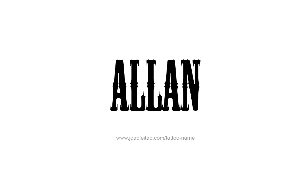 Tattoo Design  Name Allan   