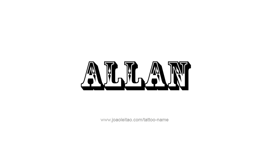 Tattoo Design  Name Allan   