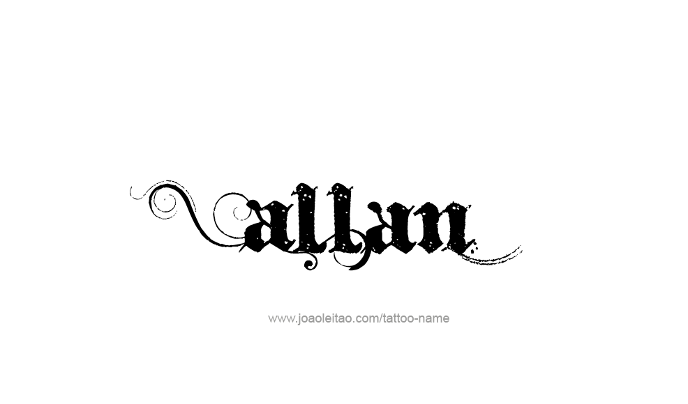 Tattoo Design  Name Allan   