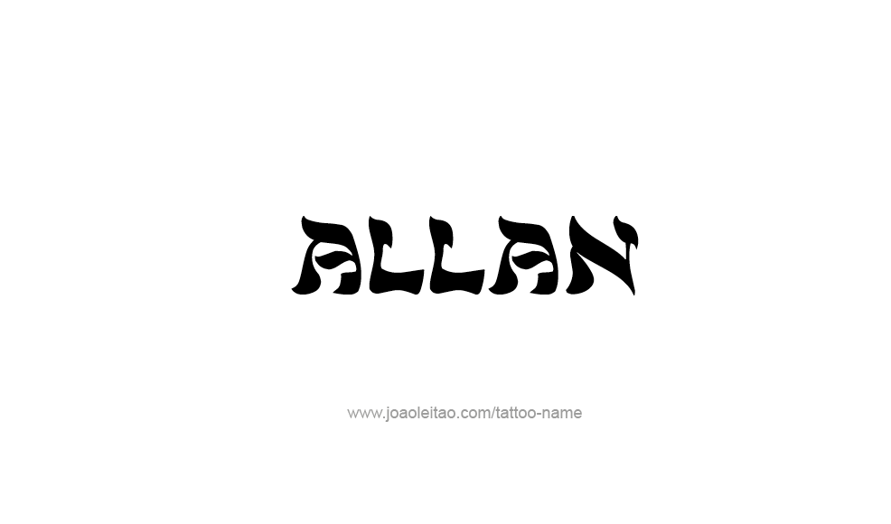 Tattoo Design  Name Allan   