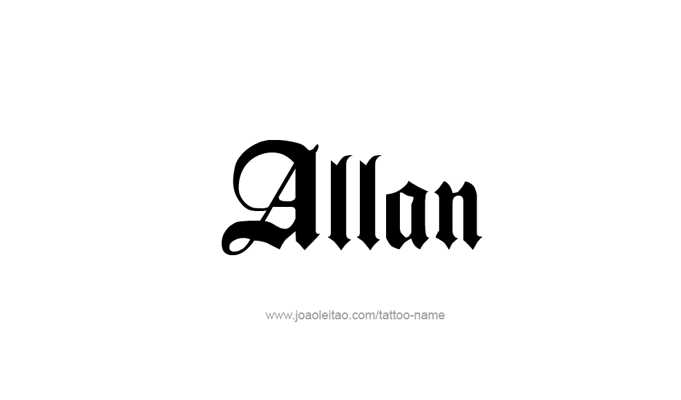 Tattoo Design  Name Allan   