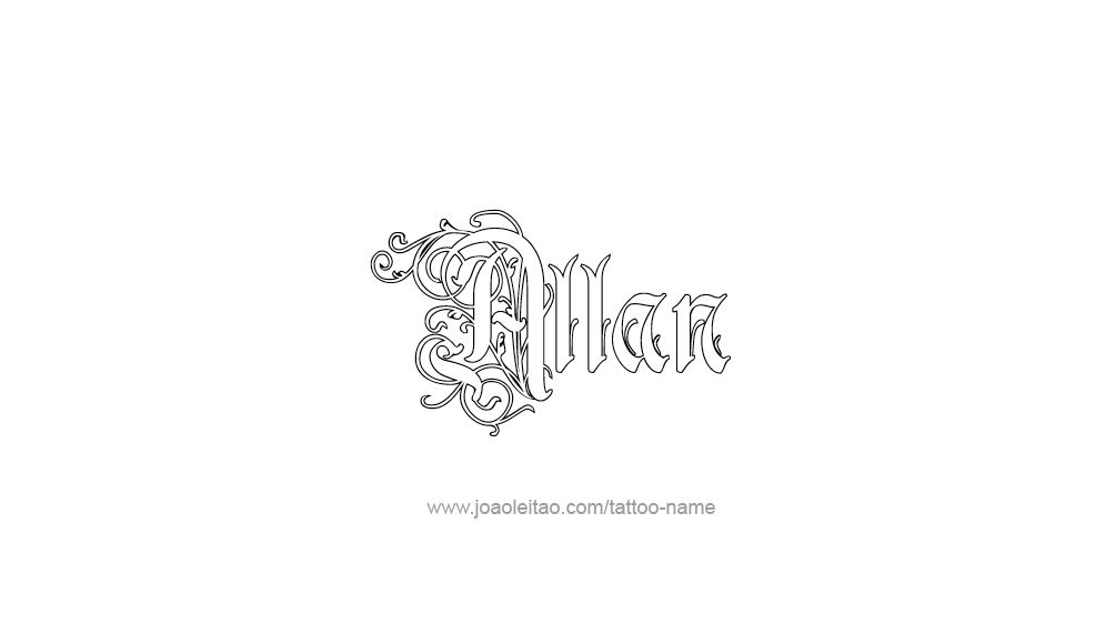 Tattoo Design  Name Allan   