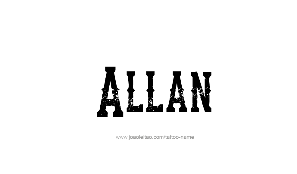 Tattoo Design  Name Allan   