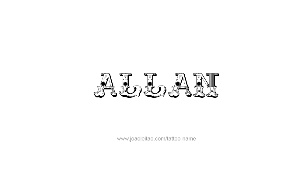 Tattoo Design  Name Allan   