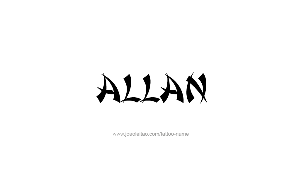 Tattoo Design  Name Allan