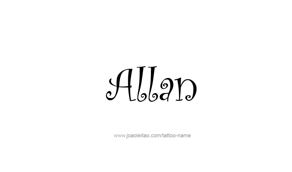 Tattoo Design  Name Allan   