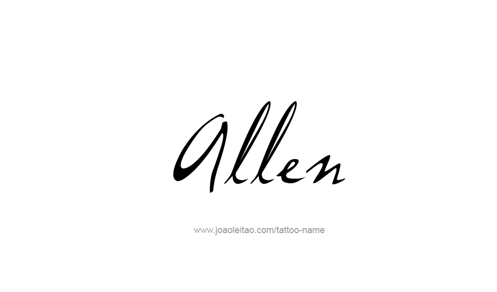 Tattoo Design  Name Allen   