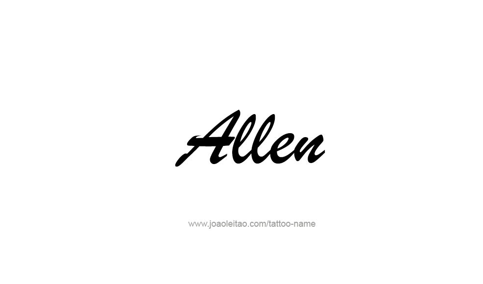 Tattoo Design  Name Allen   