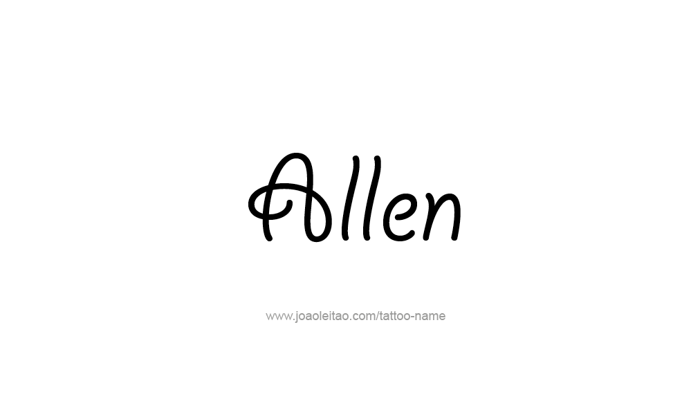 Tattoo Design  Name Allen   