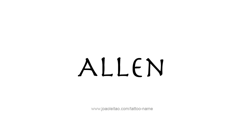 Tattoo Design  Name Allen   