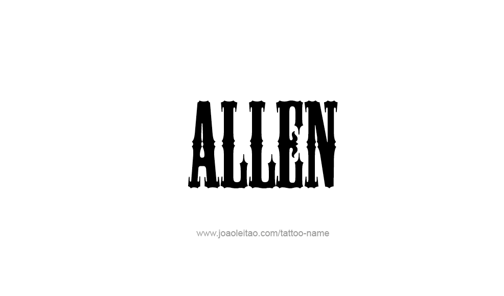 Tattoo Design  Name Allen   