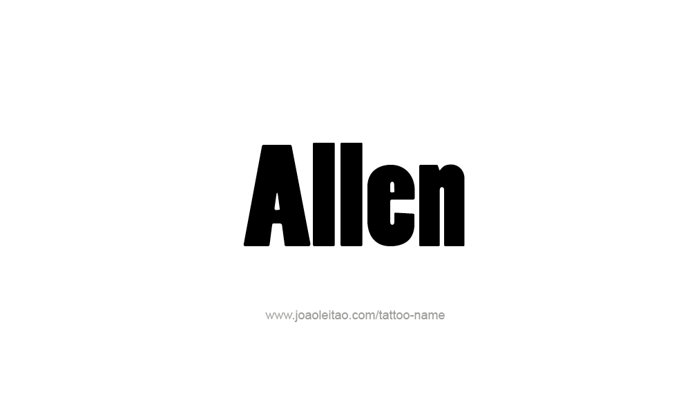 Tattoo Design  Name Allen   