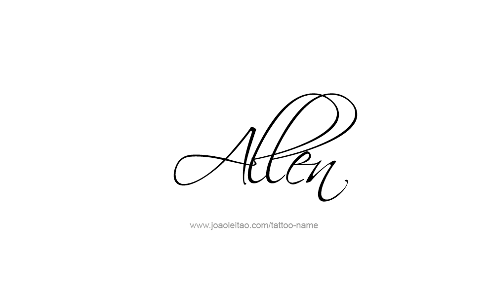 Tattoo Design  Name Allen   