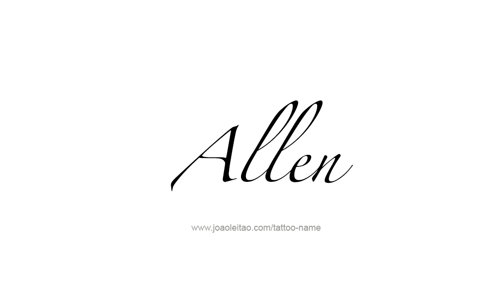 Tattoo Design  Name Allen   