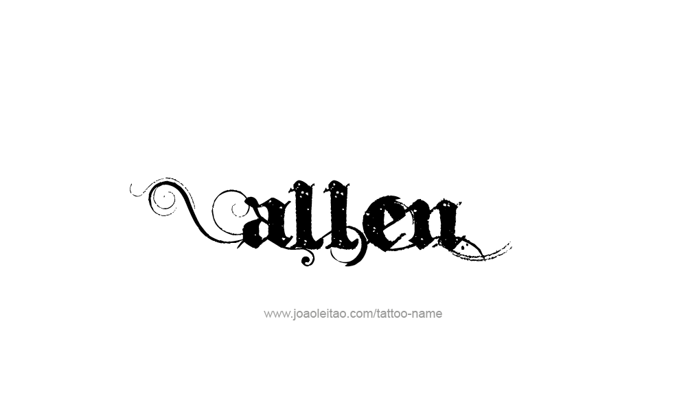 Tattoo Design  Name Allen   