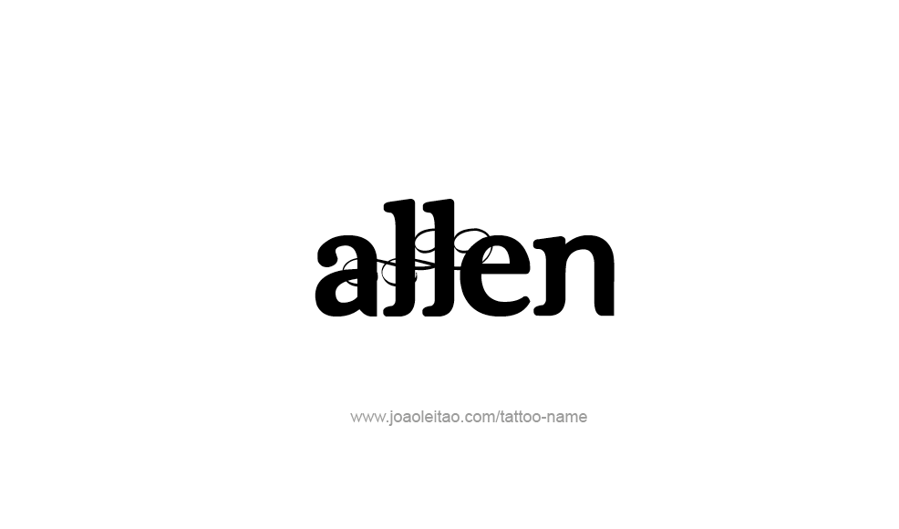 Tattoo Design  Name Allen   