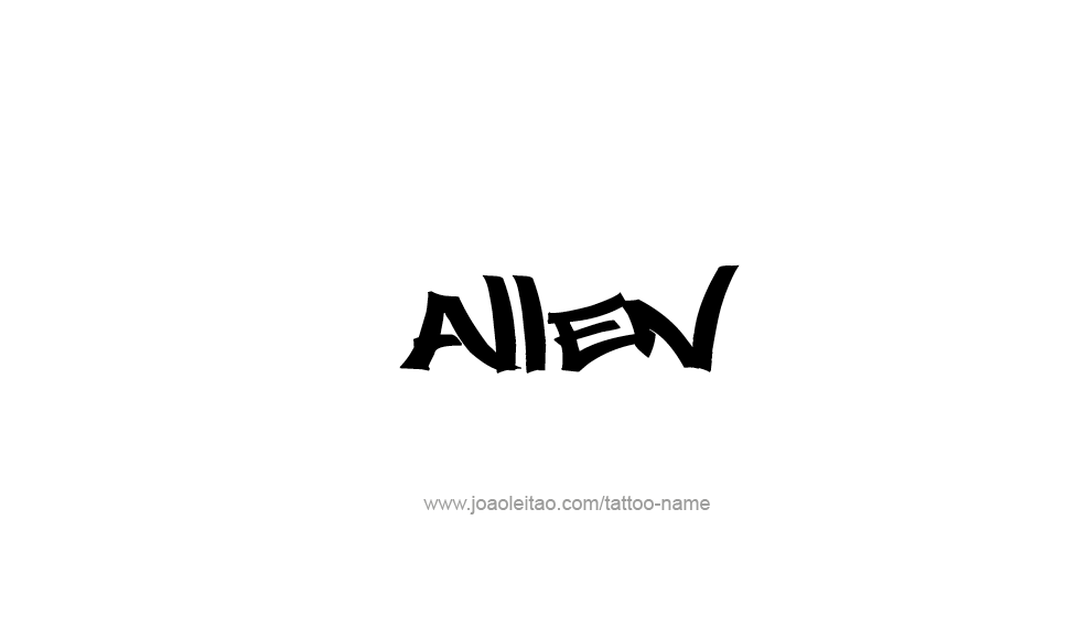 Tattoo Design  Name Allen   