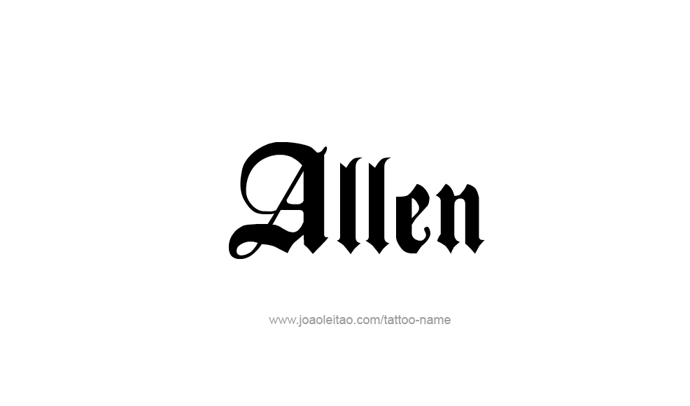 Tattoo Design  Name Allen   