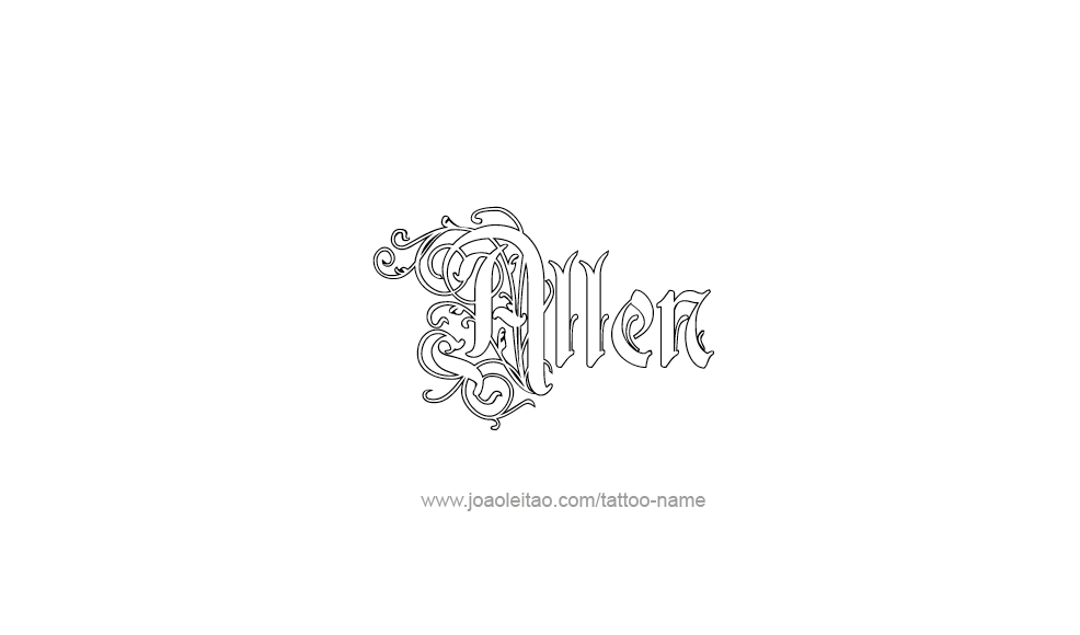 Tattoo Design  Name Allen   