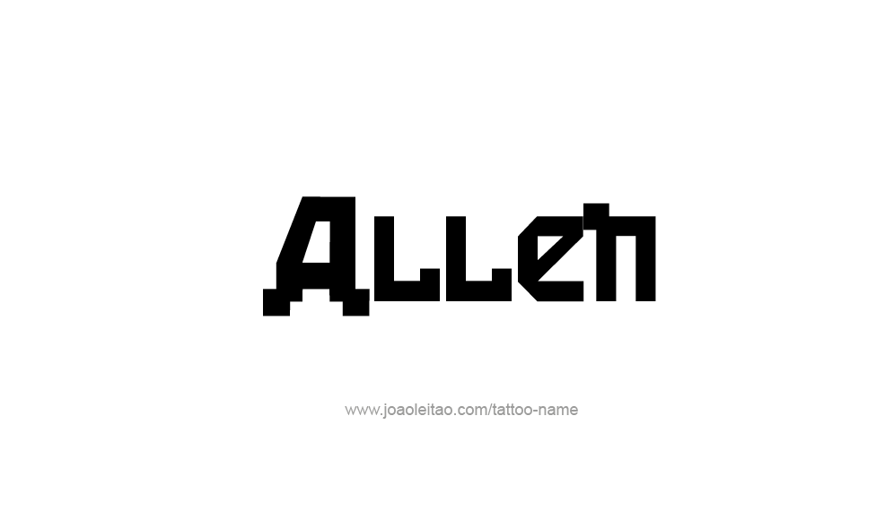 Tattoo Design  Name Allen   