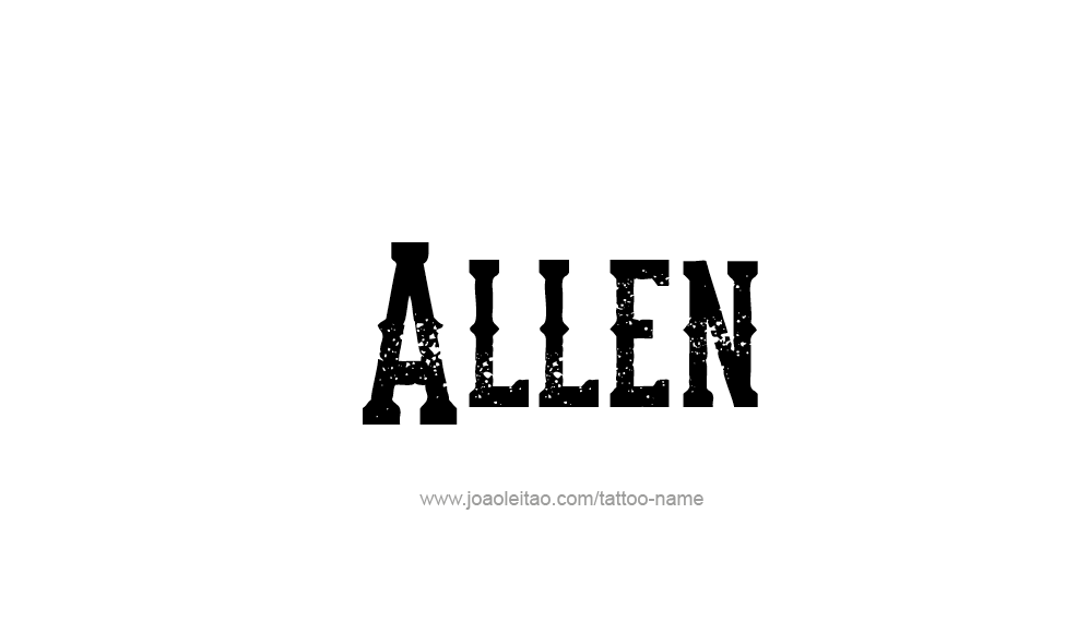 Tattoo Design  Name Allen   