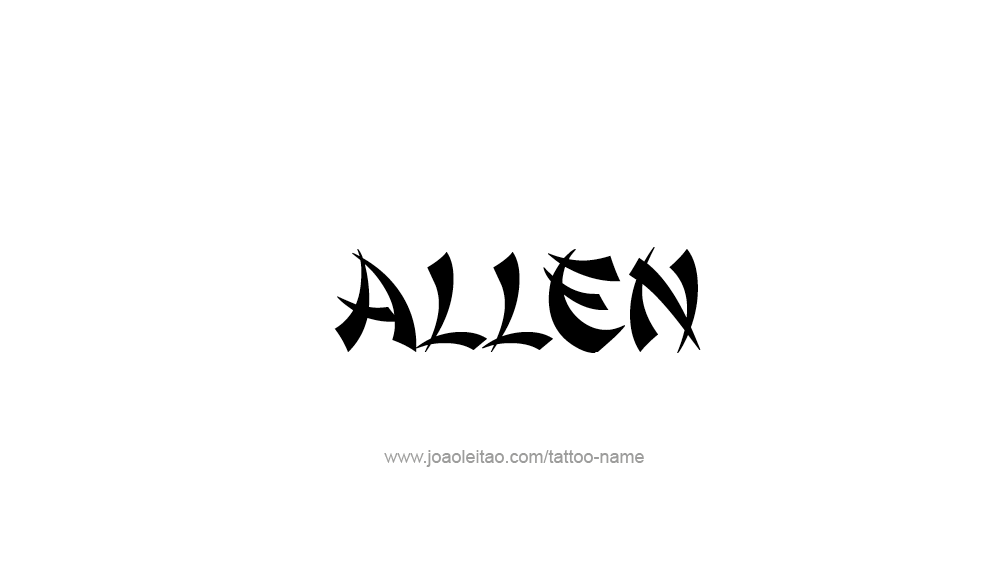Tattoo Design  Name Allen