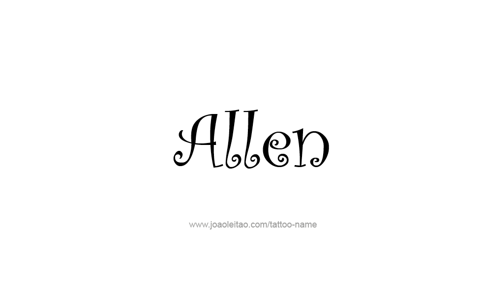 Tattoo Design  Name Allen   