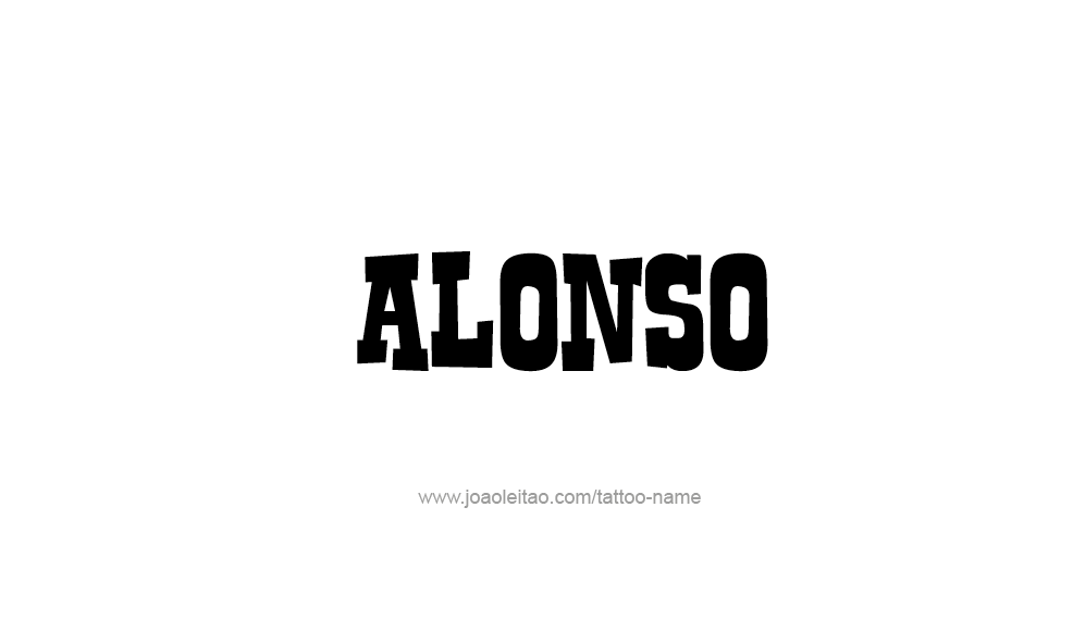 Tattoo Design  Name Alonso   