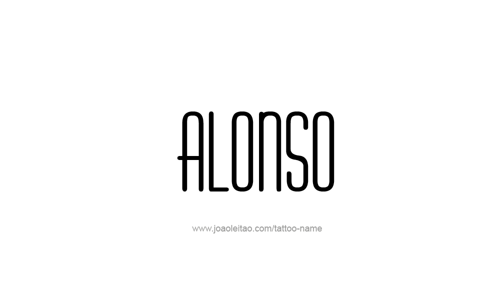 Tattoo Design  Name Alonso   