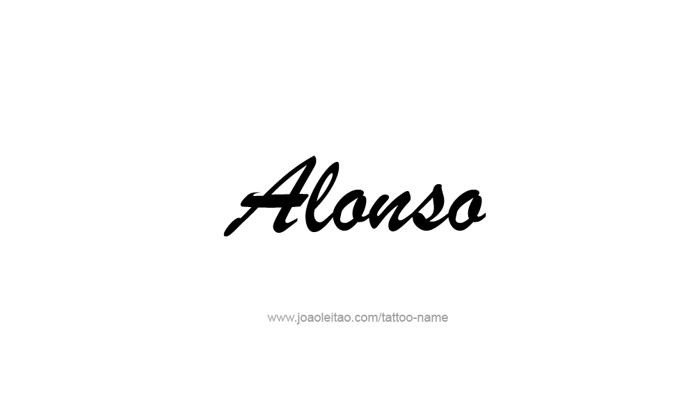 Tattoo Design  Name Alonso   