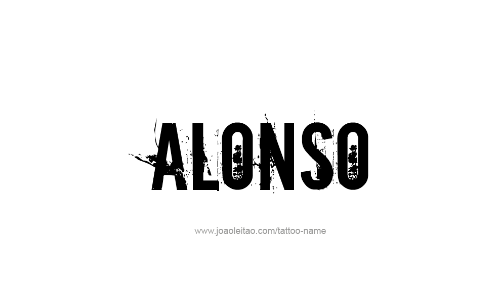 Tattoo Design  Name Alonso   