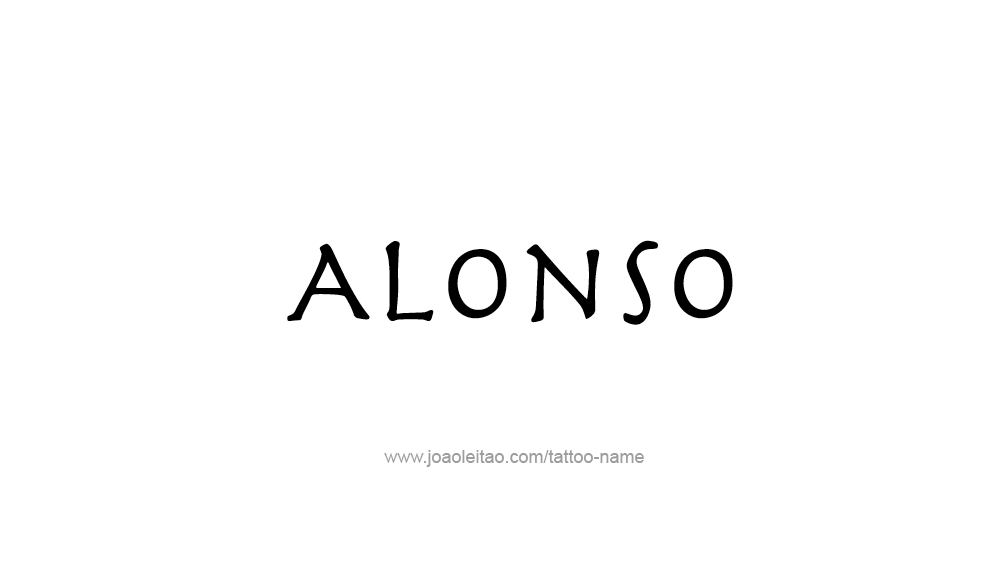 Tattoo Design  Name Alonso   