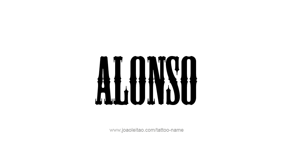 Tattoo Design  Name Alonso   