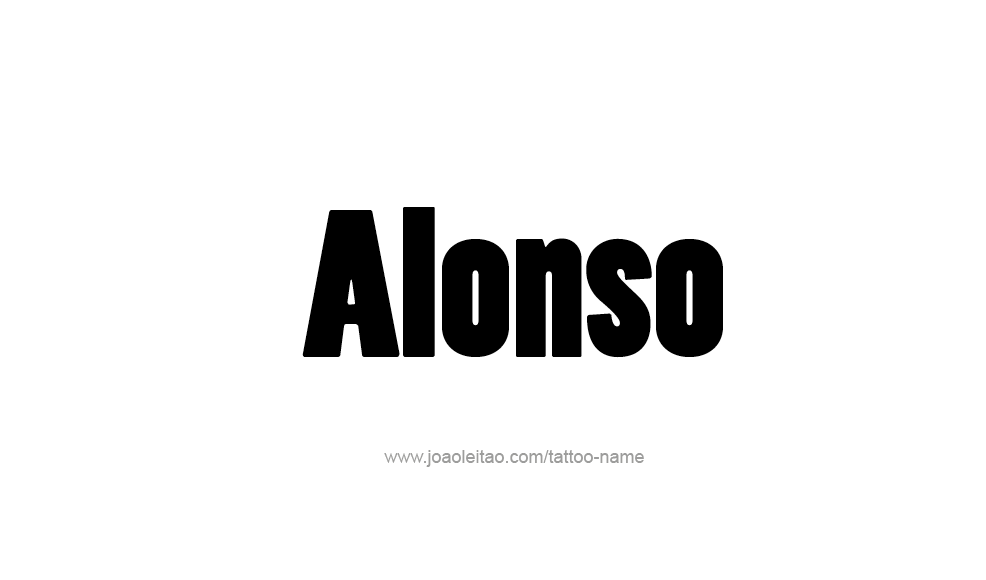 Tattoo Design  Name Alonso   