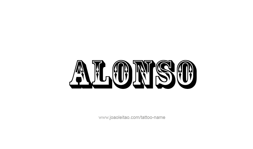 Tattoo Design  Name Alonso   