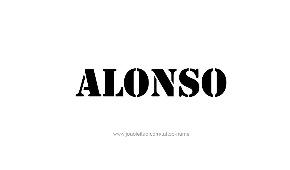 Tattoo Design  Name Alonso   