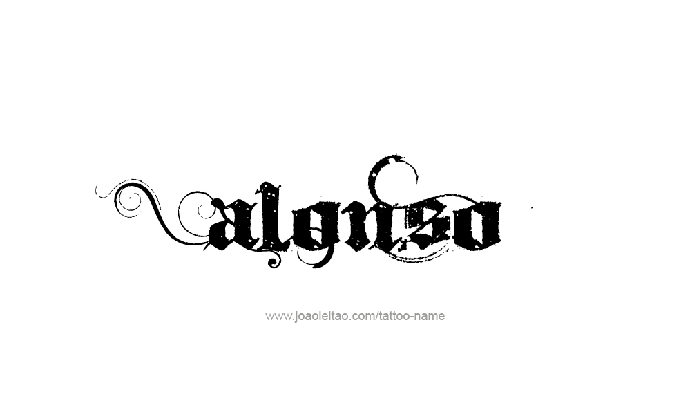 Tattoo Design  Name Alonso   