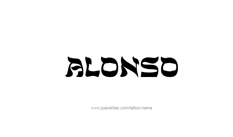 Tattoo Design  Name Alonso   