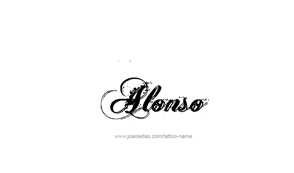 Tattoo Design  Name Alonso   