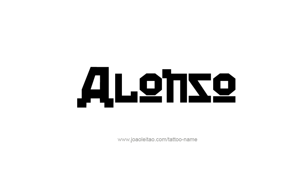 Tattoo Design  Name Alonso   