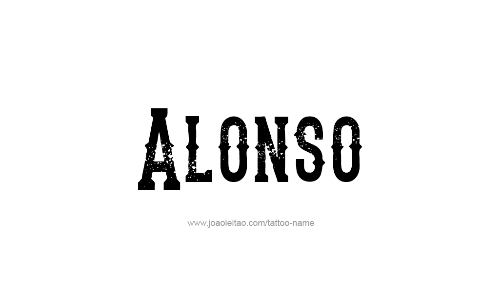 Tattoo Design  Name Alonso   