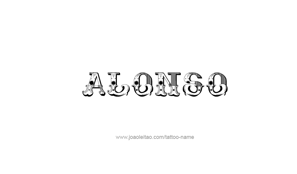 Tattoo Design  Name Alonso   