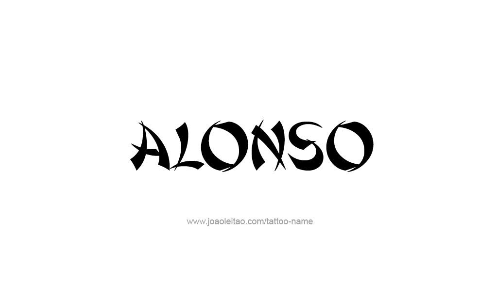 Tattoo Design  Name Alonso