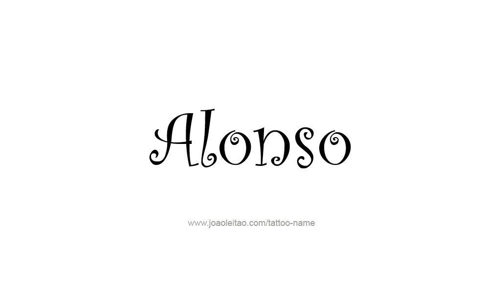 Tattoo Design  Name Alonso   