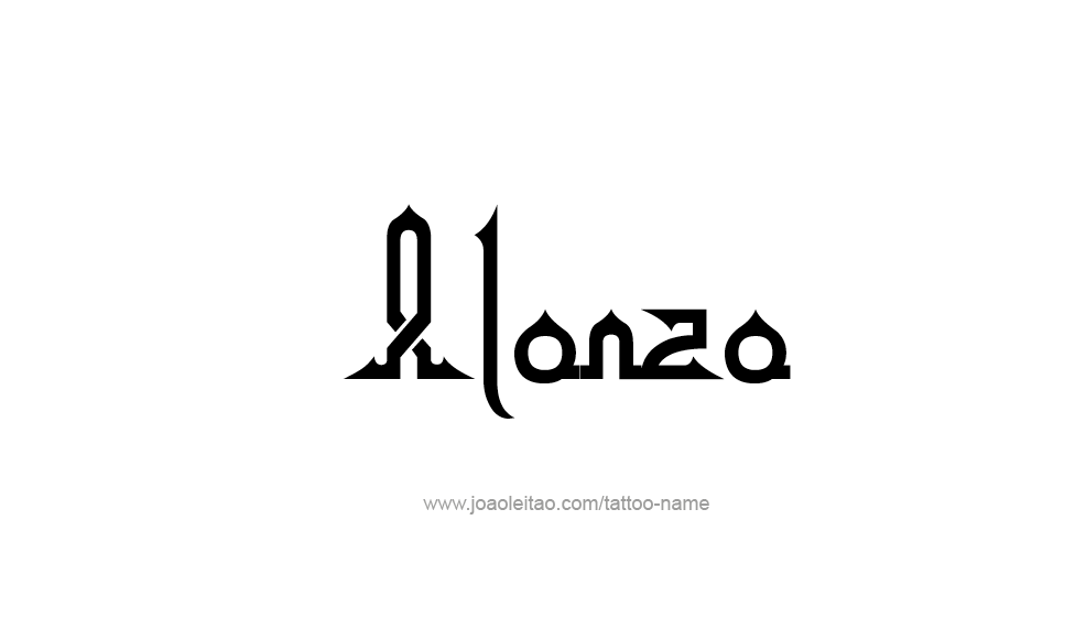 Tattoo Design  Name Alonzo   