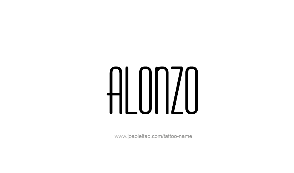 Tattoo Design  Name Alonzo   